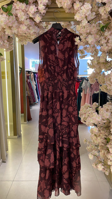 Vestido thais bordeaux