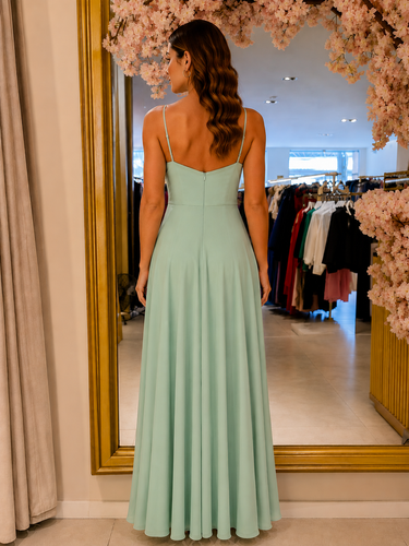 Vestido Dora verde sage