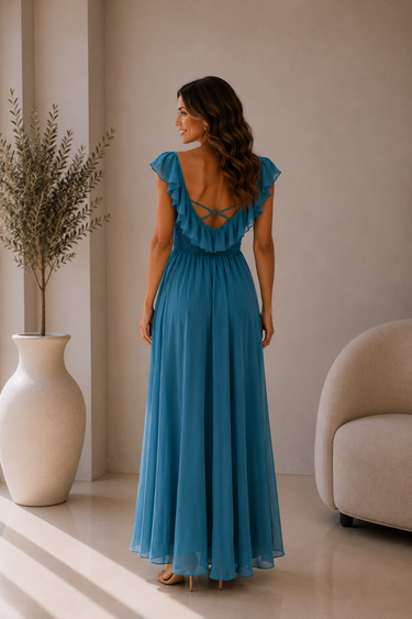 Vestido Raquel petróleo