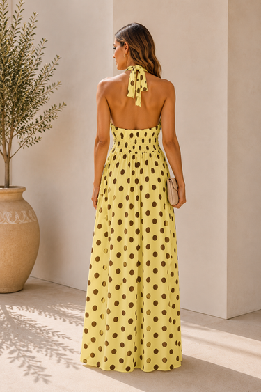 Vestido bolas amarelo