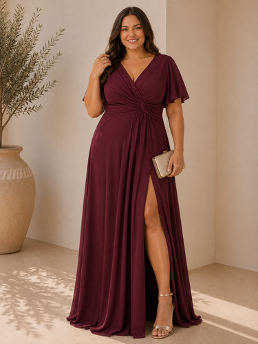 Vestido Rebeca XL bordeaux