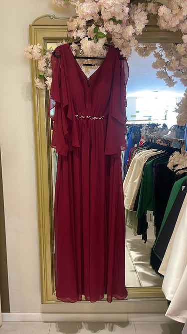 Vestido Juliana bordeaux Xl