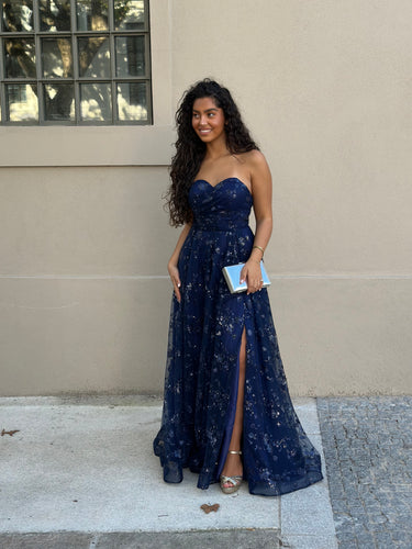 Vestido Isis azul navy