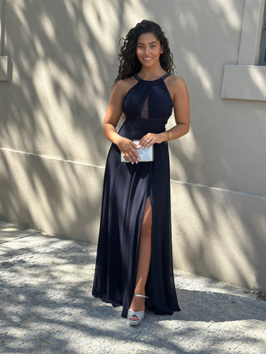 Vestido Luzia azul navy