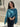 Poncho em chiffon azul petróleo