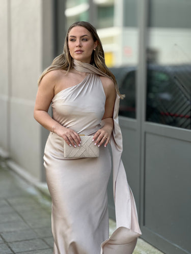 Vestido Ashley BEGE DOURADO