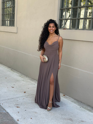 Vestido Dora taupe