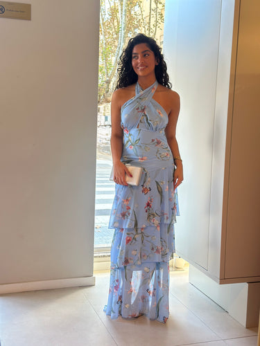 Vestido leny azul claro