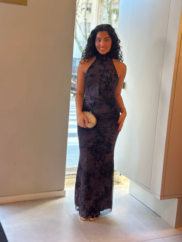 Vestido Gabi castanho