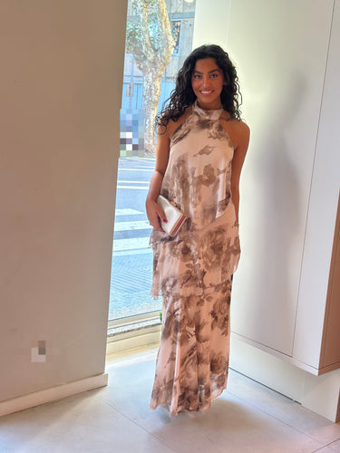 Vestido Rafaela bege