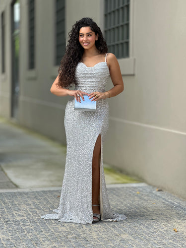 Vestido Anita prata