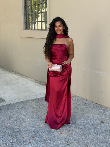 Vestido Amy bordeaux