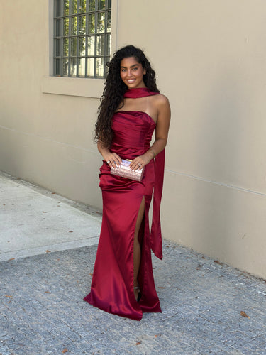 Vestido Amy bordeaux