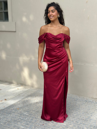 Vestido Diana bordeaux