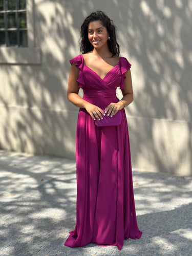 Vestido Raquel rosa malva