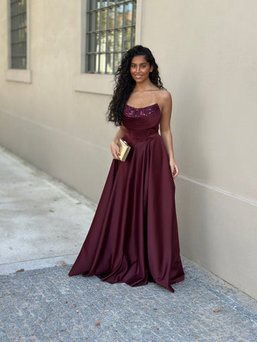Vestido Denise burgundy
