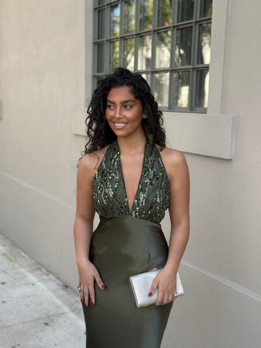 Vestido Kimie verde olive