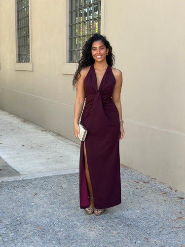 Vestido Katy bordeaux