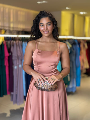 Vestido Solange terracota