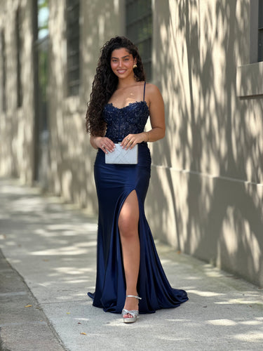 Vestido Ivy azul navy