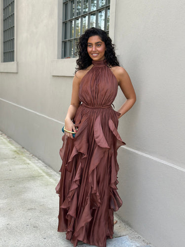 Vestido Alicia castanho