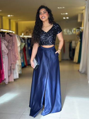 Saia Nicole azul navy