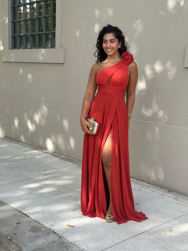 Vestido Lara terracota
