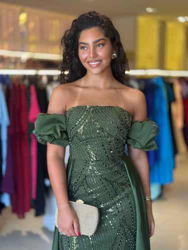 Vestido Gabriela verde kaki