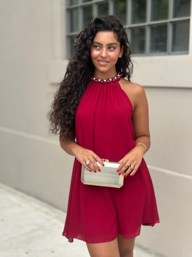 Vestido joy bordeaux