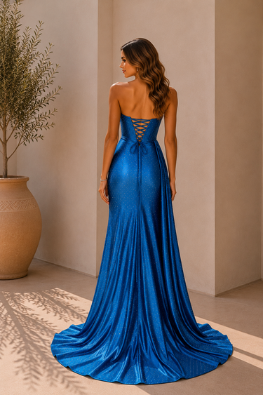vestido Gisele azul petrÓleo