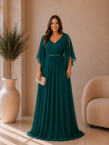 Vestido Juliana Curve XL verde, fotografia de detalhe do modelo