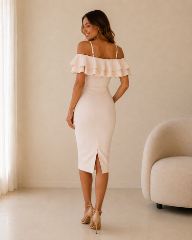 Vestido Nicole bege nude