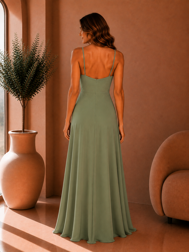 Vestido Dora verde olive