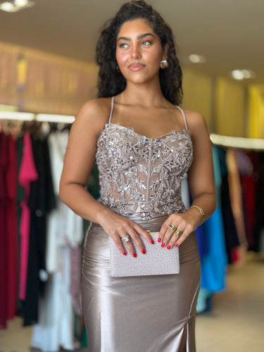 Vestido Ivy BEGE taupe