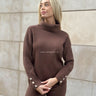 Roupa feminina Conjunto botôes castanho | Iconik592