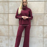 Roupa feminina Conjunto botôes bordeaux | Iconik592