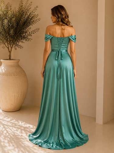 Vestido Aurora verde sage