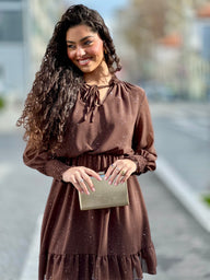 Vestido vicky castanho