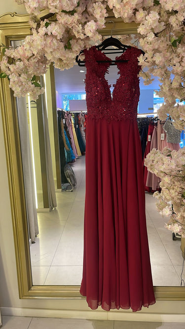 Vestido Any bordeaux