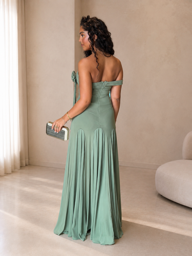 Vestido jade verde sage