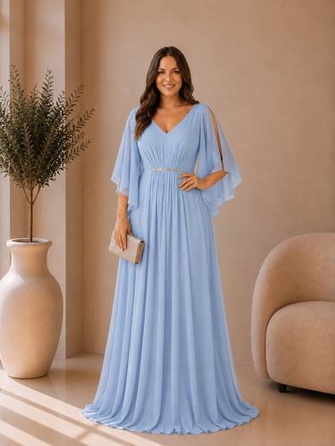 Vestido Juliana XL azul bebé