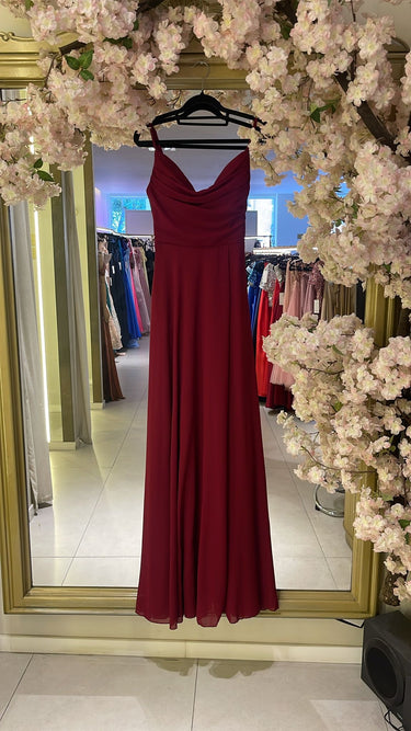 Vestido Dora bordeaux
