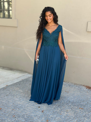 Vestido Brenda petróleo