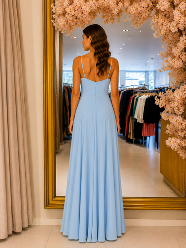 Vestido Dora azul claro