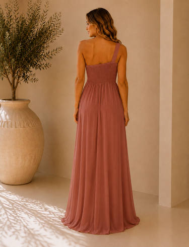 Vestido Wanda terracota