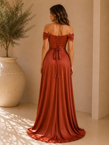 Vestido Aurora terracota