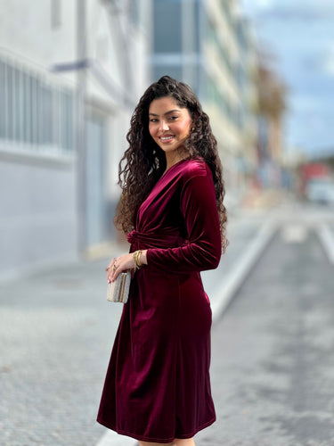 Vestido cloe Bordeaux