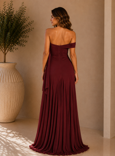 Vestido jade Bordeaux