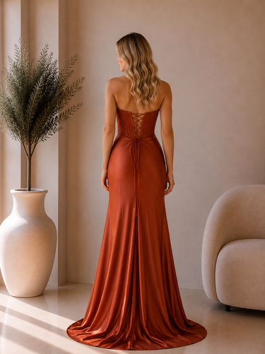 Vestido Nadine terracota