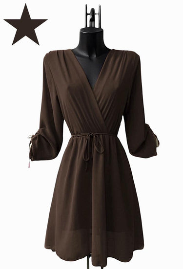 Vestido Ayla castanho